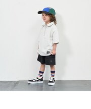 【吸水速乾】ハーフジップ半袖スウェット