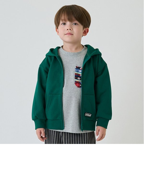 【防汚加工】シリコンワッペンジップアップパーカー