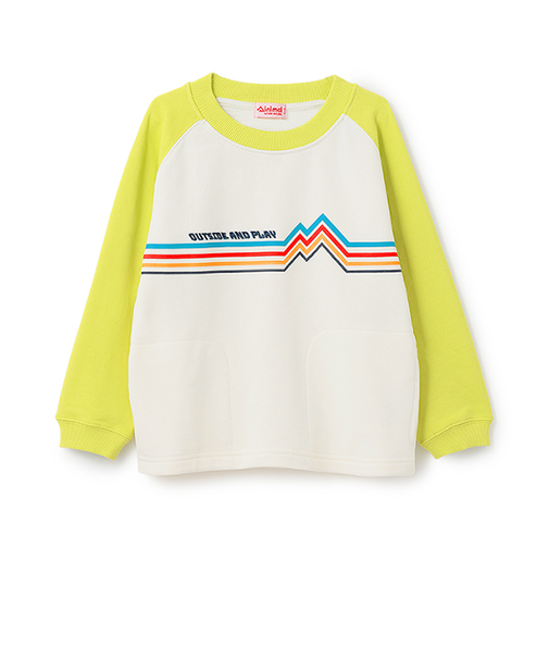 裏毛ラグランスリーブプルオーバー