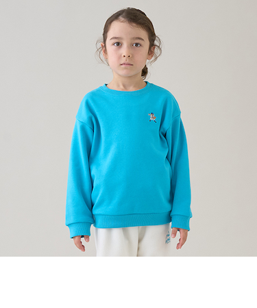 裏毛ワンポイント刺繍プルオーバー