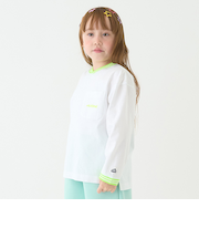 【防汚加工】天竺配色ラインリブTシャツ