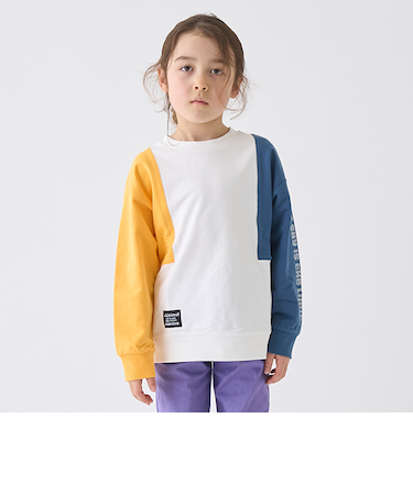 ミニ裏毛バイカラークルー