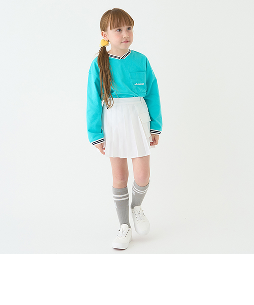 変形プリーツスカート