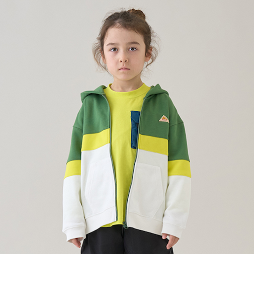 【KELTY】裏毛キリカエZIPパーカー