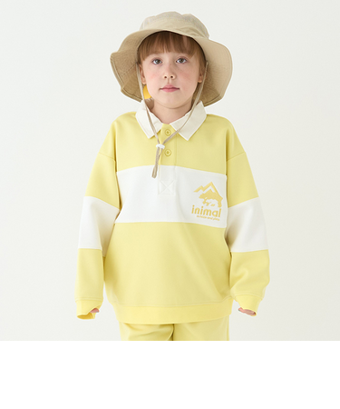 【撥水】ポンチ刺しゅうラガーシャツ