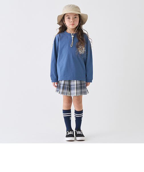 チェックプリーツキュロット