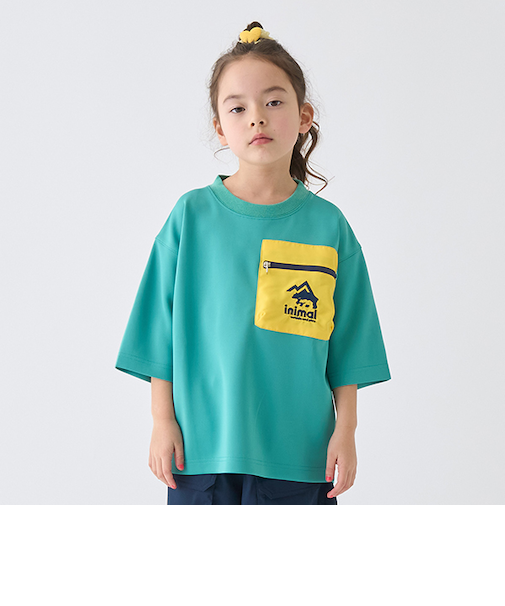 【撥水】ポンチ配色ポケットビッグT