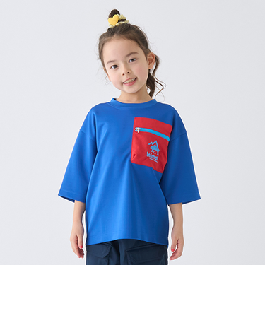 【撥水】ポンチ配色ポケットビッグT