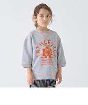 配色ステッチ裏毛プリントPO