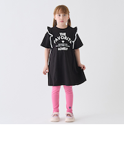 【防汚加工】肩フリルワンピ