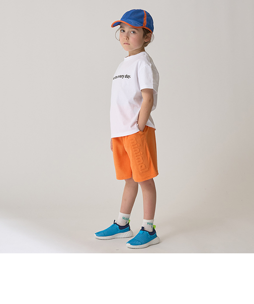 エンボス4分丈ハーフパンツ