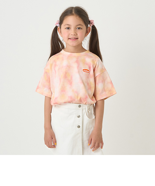 【接触冷感】タイダイ風プリントTシャツ
