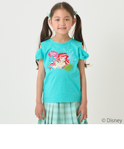 【防汚撥水】【ディズニープリンセス】リボン袖オフショルＴシャツ