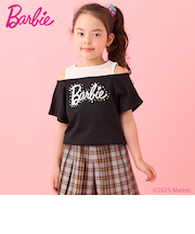 【防汚撥水】【Barbie】重ね着風Tシャツ