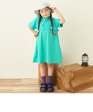 【4WAYストレッチ】【KELTY】切替Aラインワンピース