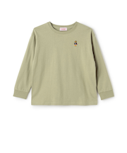 くまワンポイント天竺ロングＴシャツ