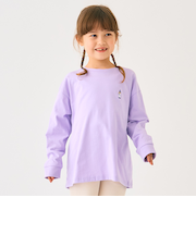 くまワンポイント天竺ロングＴシャツ