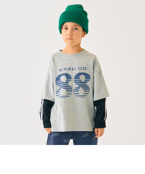 【防汚加工】ナンバリングレイヤードロンT