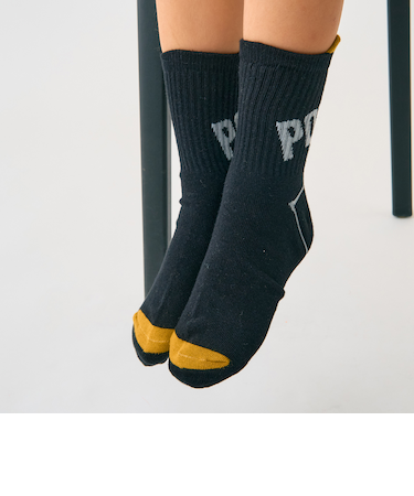 ベロつきクルーソックス