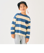 ボーダーサガラ刺しゅうロンT