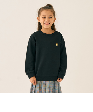 クマ刺しゅう 裏毛トレーナー