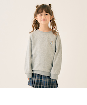 クマ刺しゅう 裏毛トレーナー