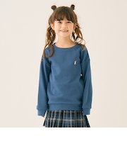 クマ刺しゅう 裏毛トレーナー