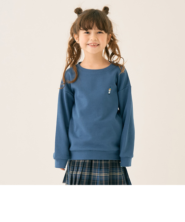 クマ刺しゅう 裏毛トレーナー