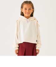 短丈肩だしミニ裏毛トレーナー