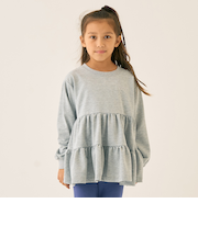 ミニ裏毛ティアードチュニック