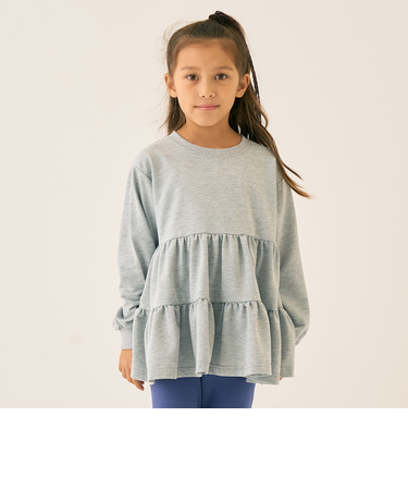 ミニ裏毛ティアードチュニック