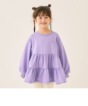 ミニ裏毛ティアードチュニック