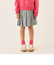 グレンチェック　プリーツキュロット