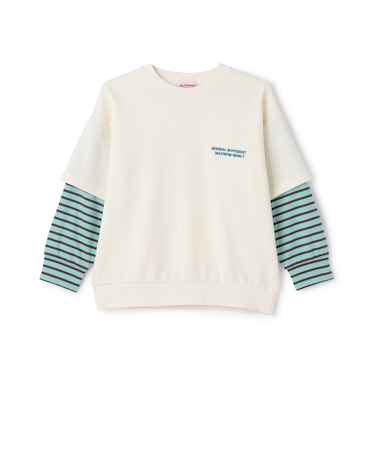 袖レイヤード風スウェット