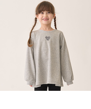 裏毛Aラインワンポイントプルオーバー