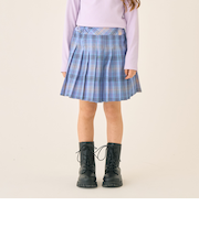 T/Rチェックプリーツキュロット