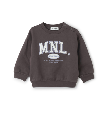 【裏起毛】【綿100】ルーズシルエットロゴプルオーバー