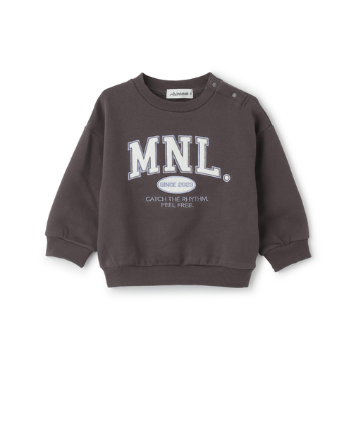 【裏起毛】【綿100】ルーズシルエットロゴプルオーバー