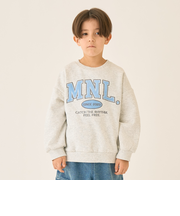 【裏起毛】【綿100】ルーズシルエットロゴプルオーバー