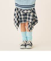 チェックイレヘムスカート