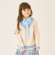 【家庭洗濯可】レイヤードニット