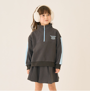 【裏起毛】【綿100】ハーフジップセットアップ