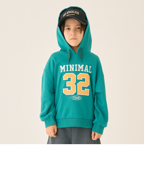 【裏起毛】【綿100】ナンバー&ハートパーカー