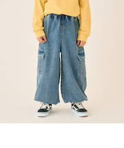 【ストレッチ】デニムカーゴパンツ
