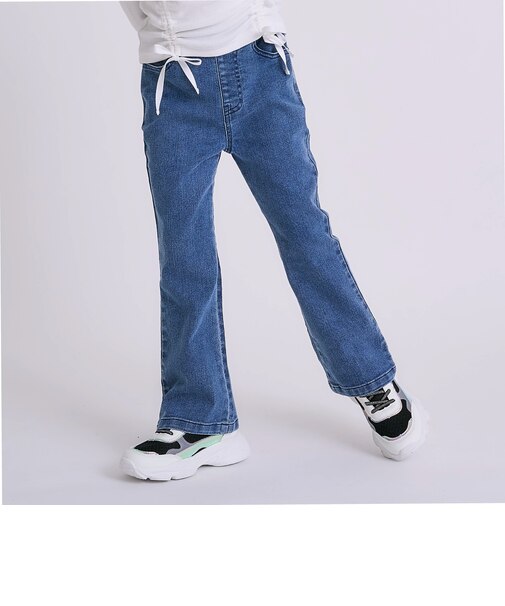 ストレッチデニムフレアパンツ