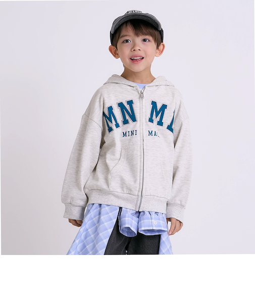 【吸水速乾】【サラサラプラス】ロゴジップパーカー