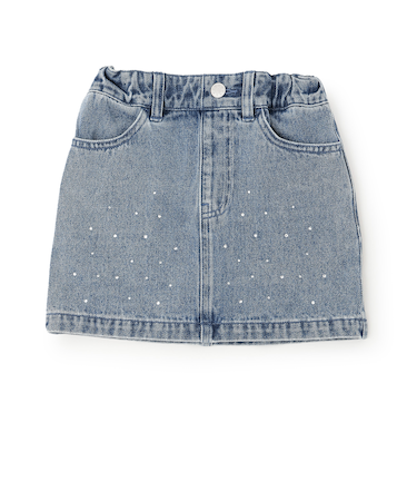 ラインストーンデニムスカート