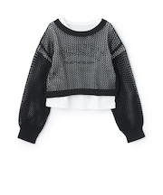 【インナーツキ】【アラエル】メッシュニット