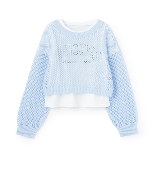 【インナーツキ】【アラエル】メッシュニット