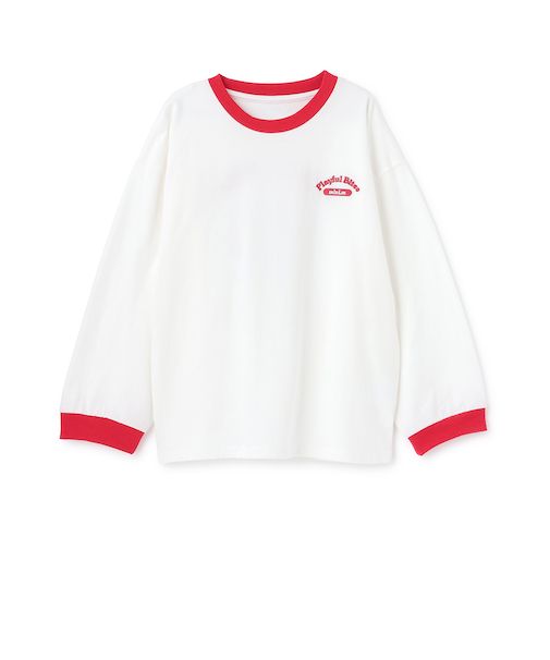 バックイラスト長袖Tシャツ